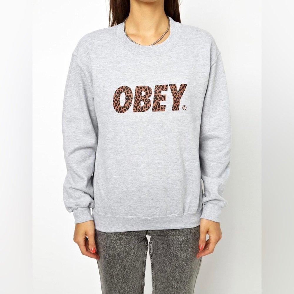 OBEY cheetah print sweatshirt